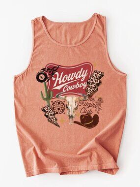 Western Collage Tank Top 🤠🌵🎶 | Cowgirl Summer Rodeo Shirt
